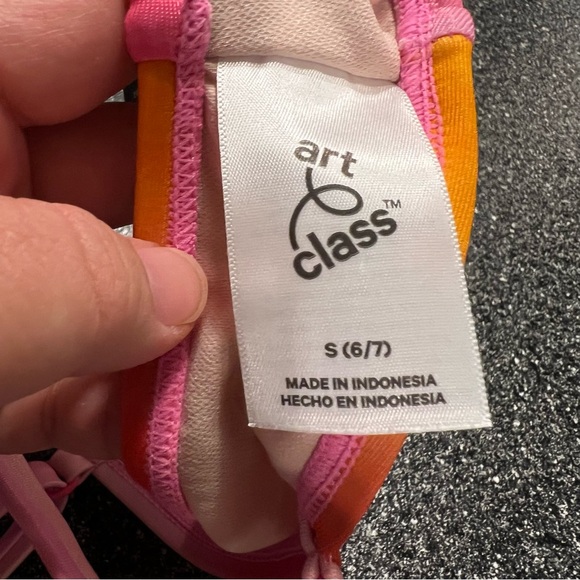 4/$20 NWT art class Girl's Swim Bikini - Pink, Orange, Yellow - Picture 5 of 6